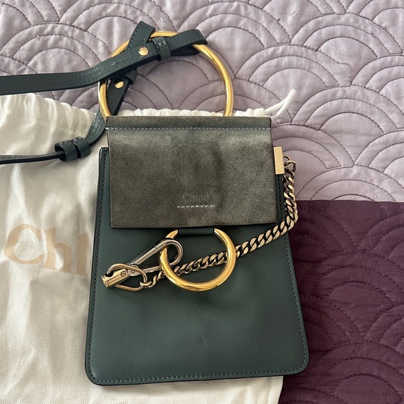 Chloe Handbags - Chloe Dark Green Mini Bag with Gold Hardware